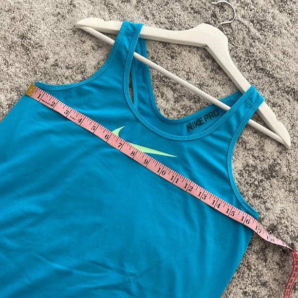 Nike Running Fitness Top L turquoise blue Sports Shirt Tank logo mint green - Picture 7 of 8